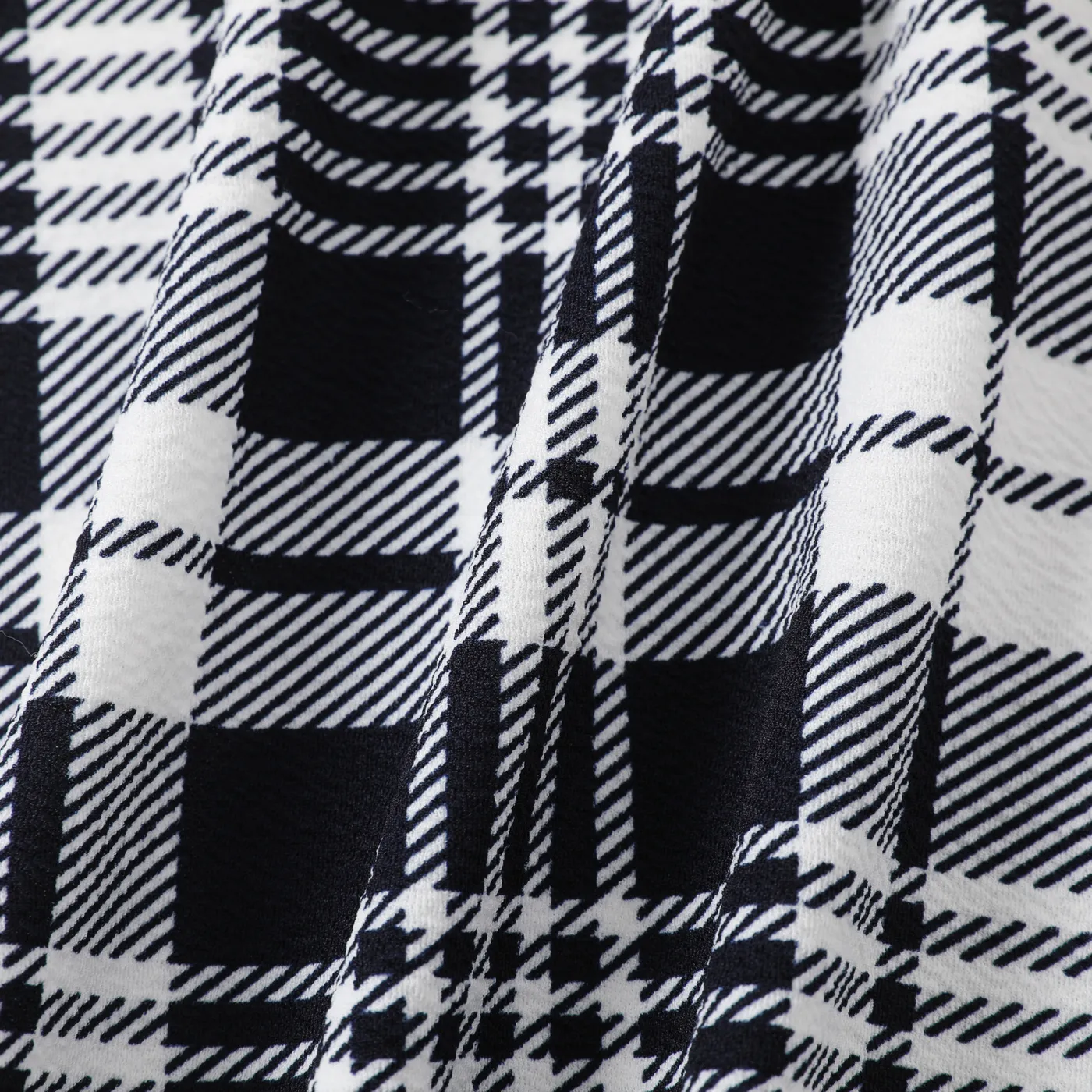 Kid Girl Stand Collar Grid/Houndstooth Skirt Suit White image 5