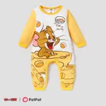 Tom and Jerry Baby Boy/Girl Cute Pattern Print Jumpsuit  Yellow