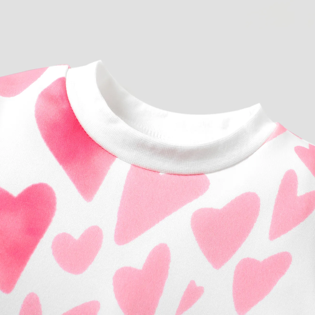 Baby Girl Heart-shaped Sweatshirt Pink big image 1