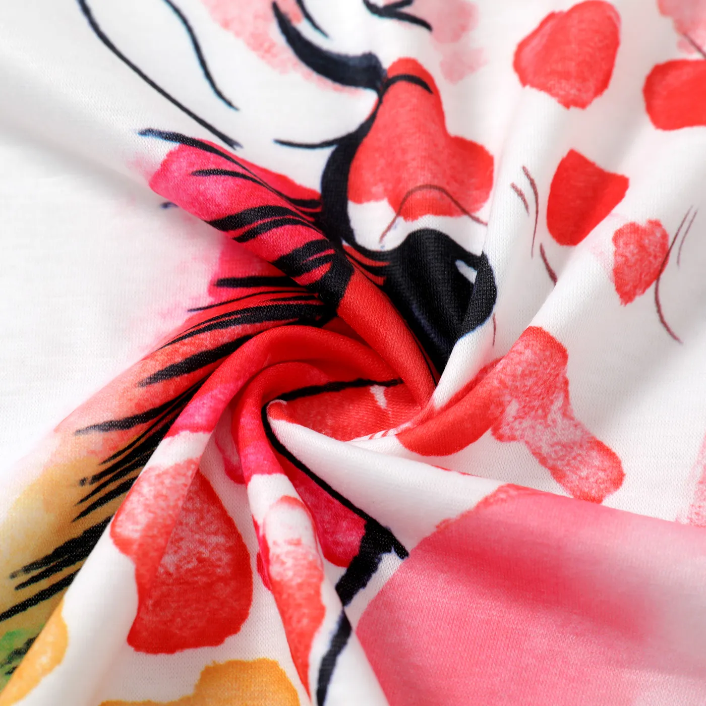 Kid Girl Giraffe Print Long-sleeve White Tee White image 5