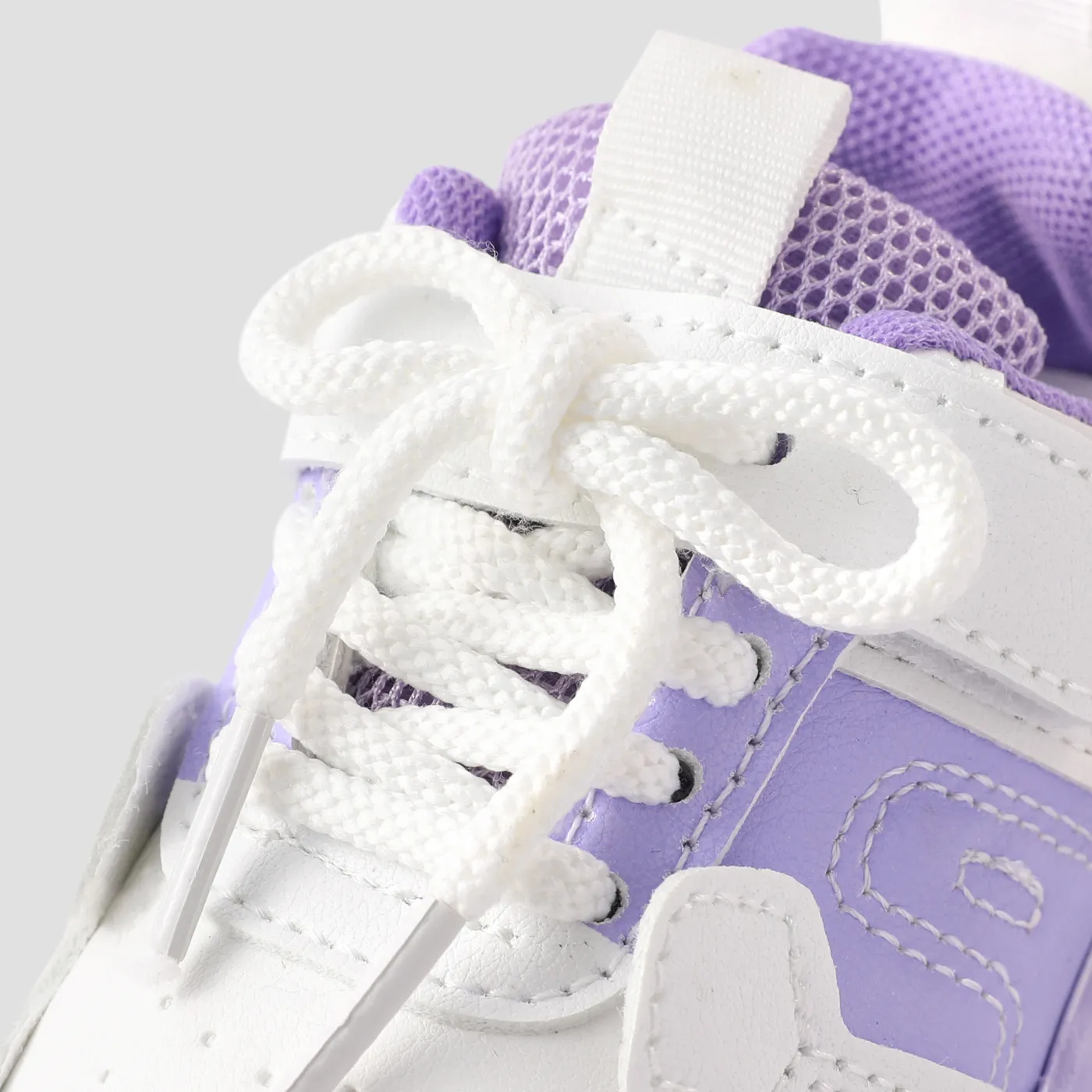Toddler and Kids Color-block Lace-up Sports Shoes Purple image 4