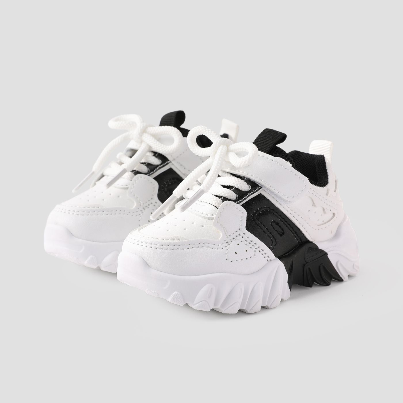Toddler And Kids Color-block Lace-up Sports Shoes