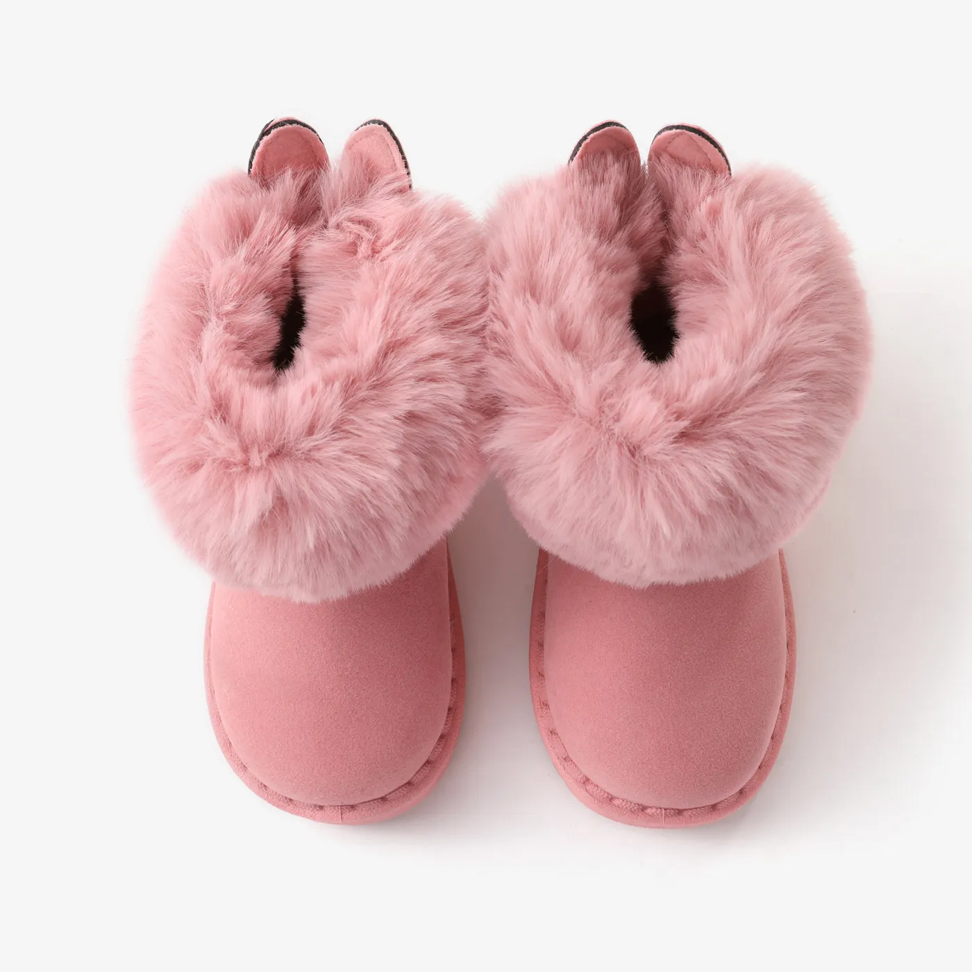 Toddler & Kids Solid Color Ear Decor Fleece Snow Boots  image 3