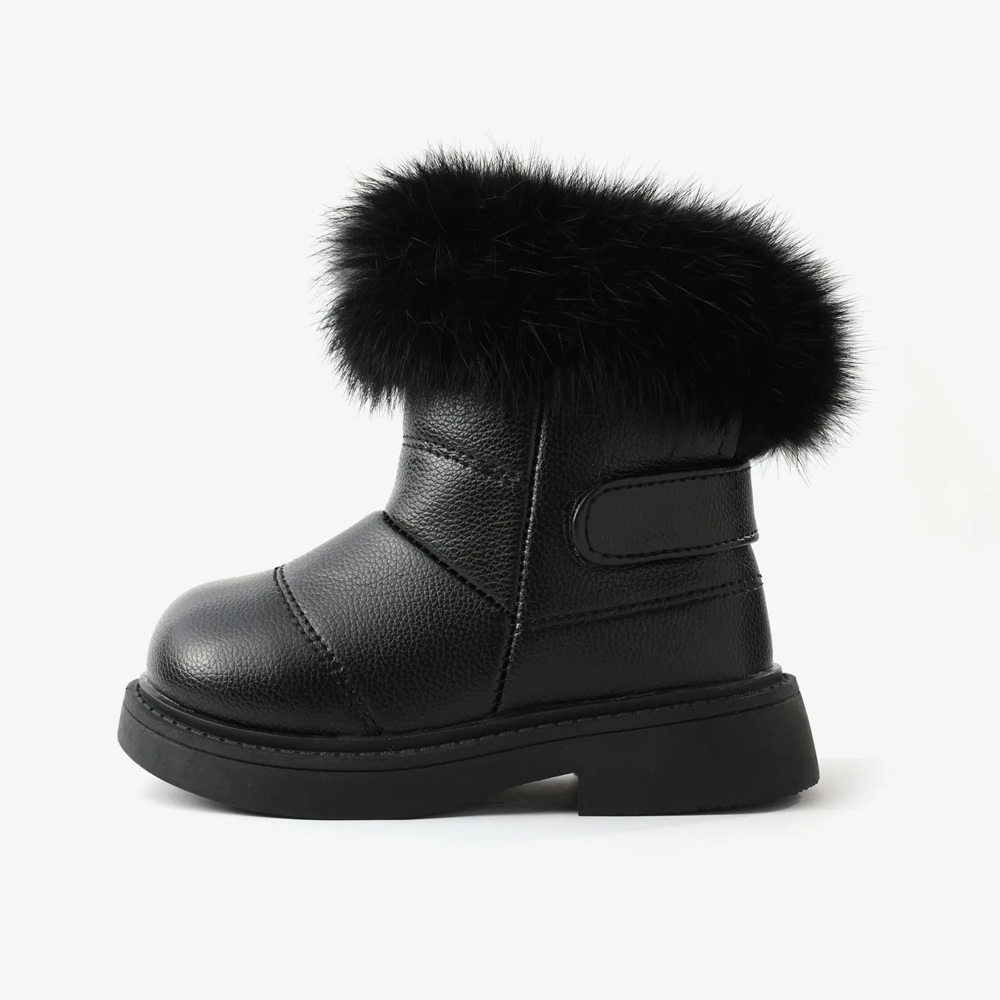 Toddler & Kids Solid Color Velcro Furry Snow Boots  image 2
