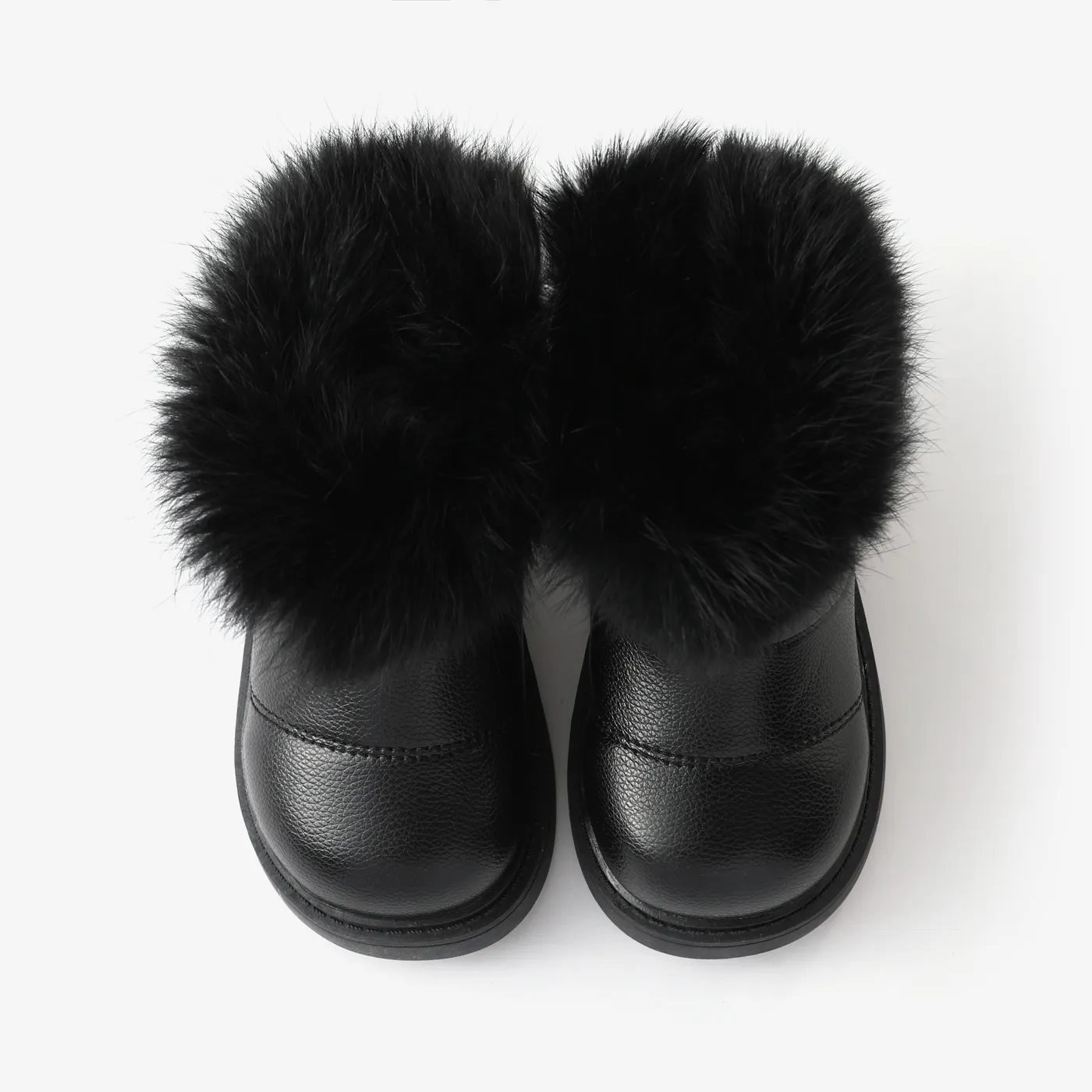 Toddler & Kids Solid Color Velcro Furry Snow Boots  image 3