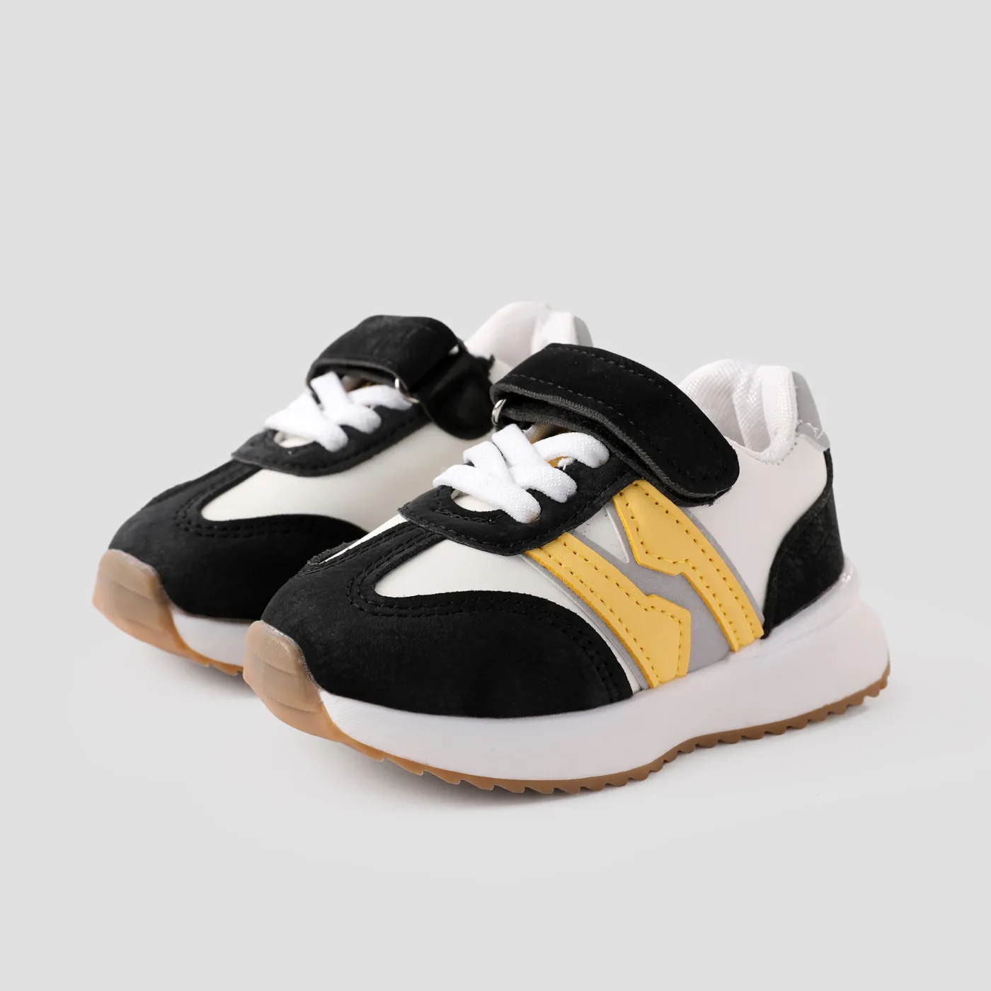 Toddlers and Kids Color-block Adjustable Velcro Sports Shoes