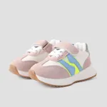 Toddlers and Kids Color-block Adjustable Velcro Sports Shoes Pink