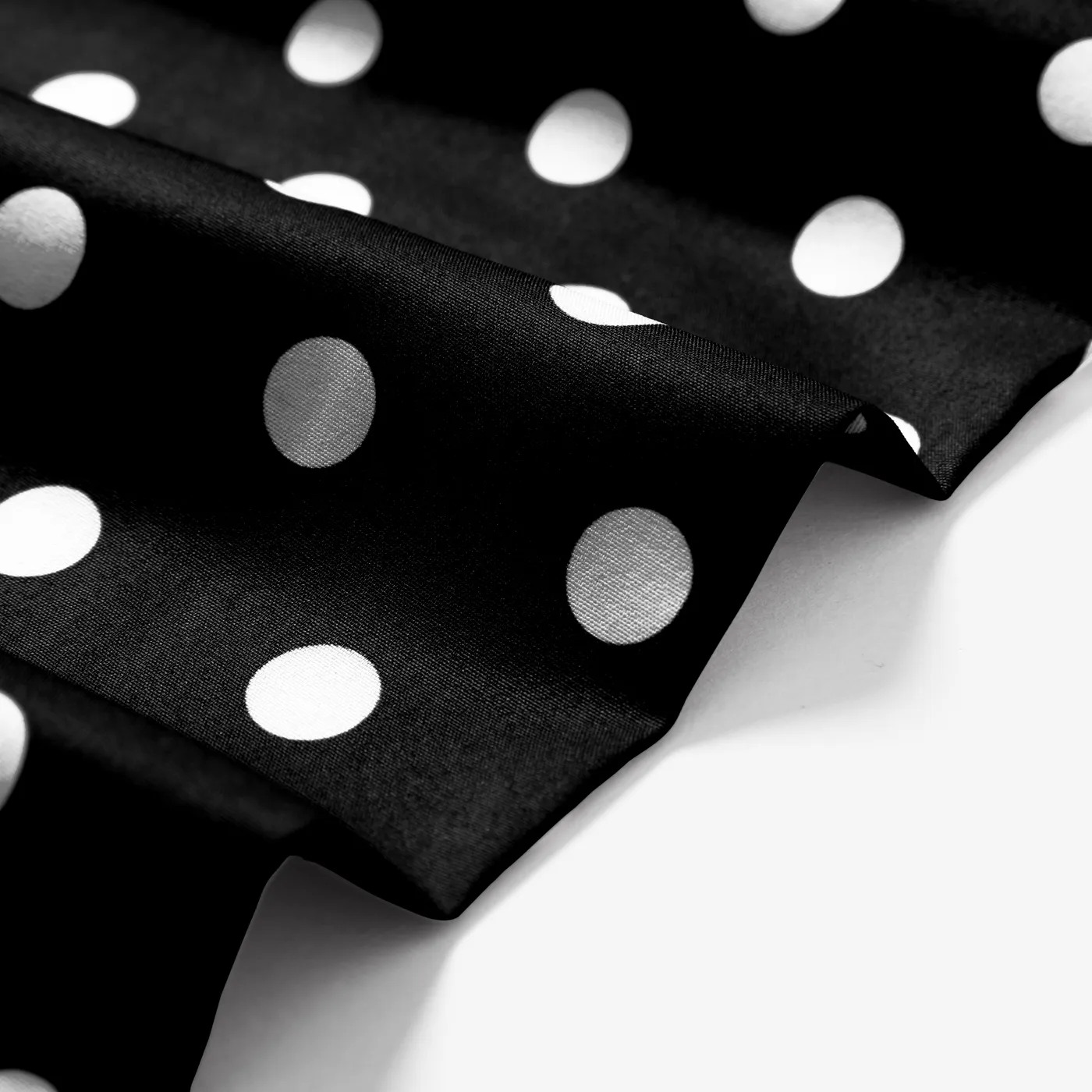 2pcs Toddler Girl Trendy Polka dots Flutter-sleeve Jumpsuits & Belt Black image 5