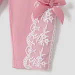 2pcs Baby Girl Sweet Lace Bowknot Long Sleeve Set White image 6