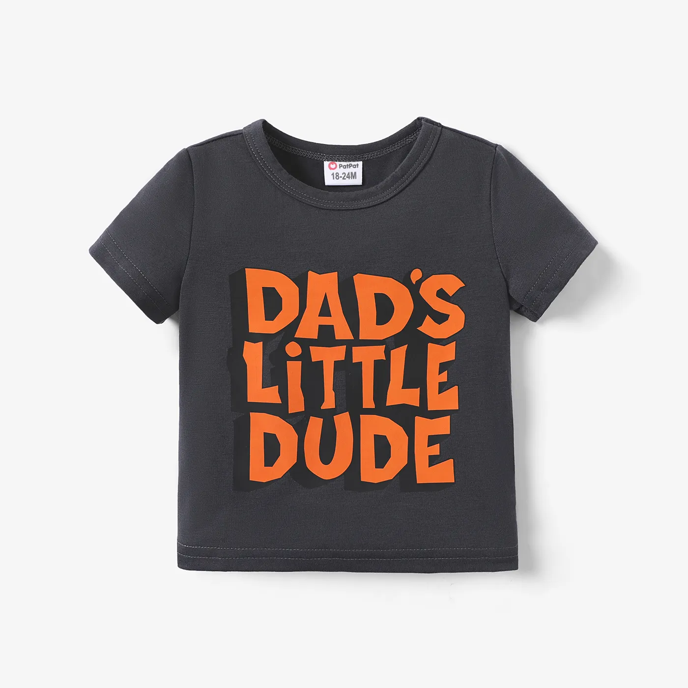 Toddler Boy Casual Letter Print Short-sleeve Tee Grey