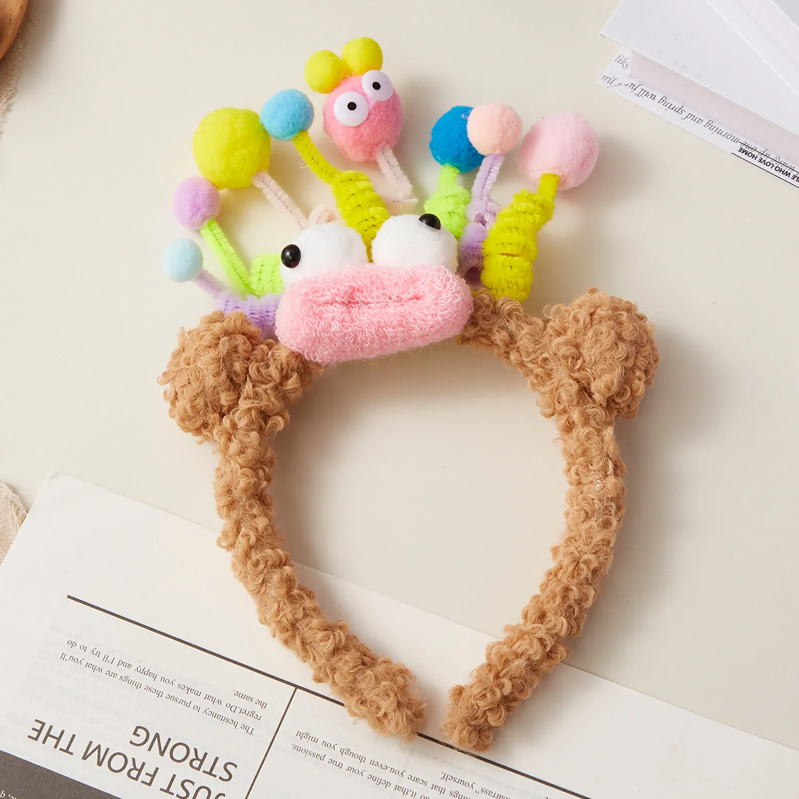 Kids/toddler Childlike Candy color creative funny plush headband  image 2
