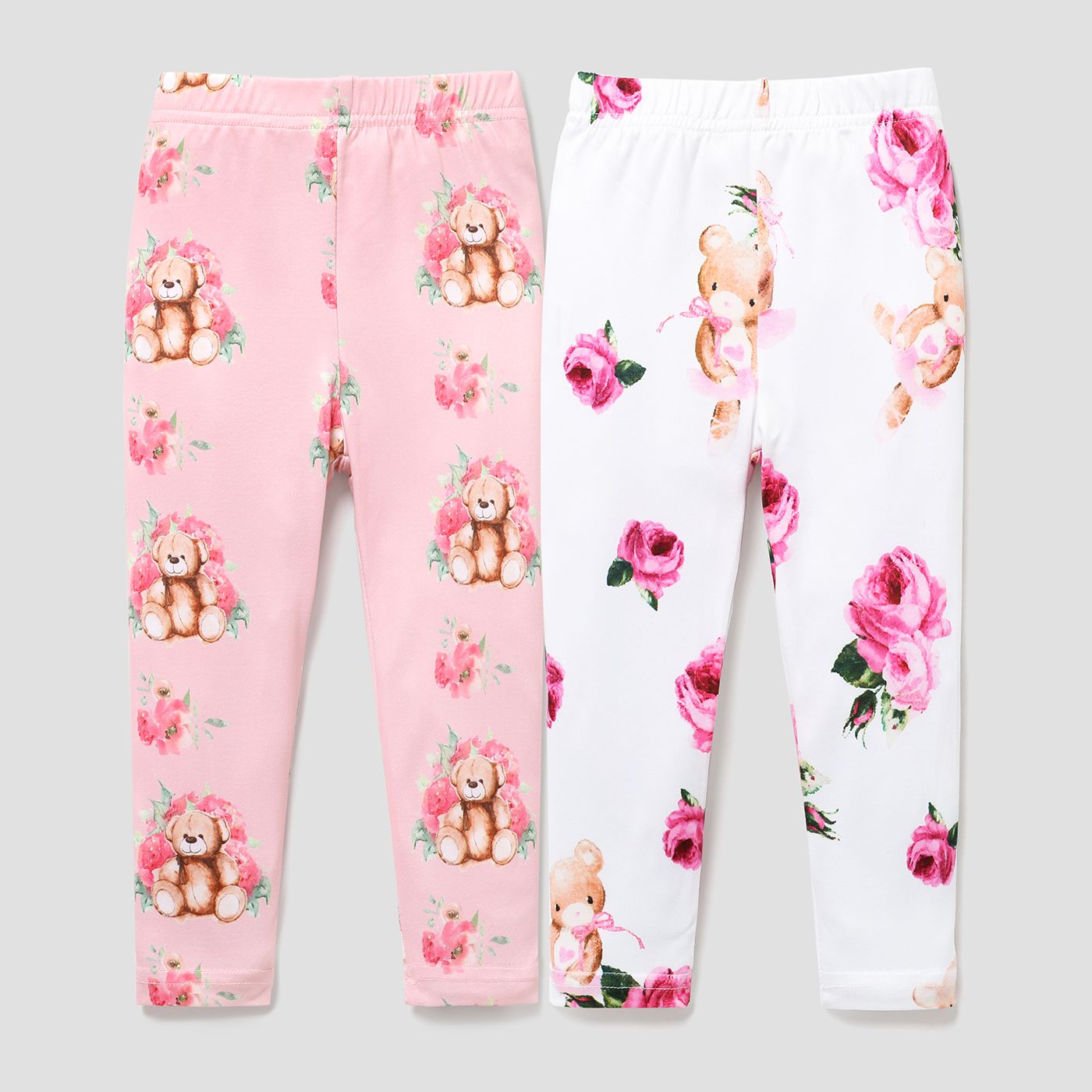 

Baby Girl Allover Bear Print High Waist Leggings Pants