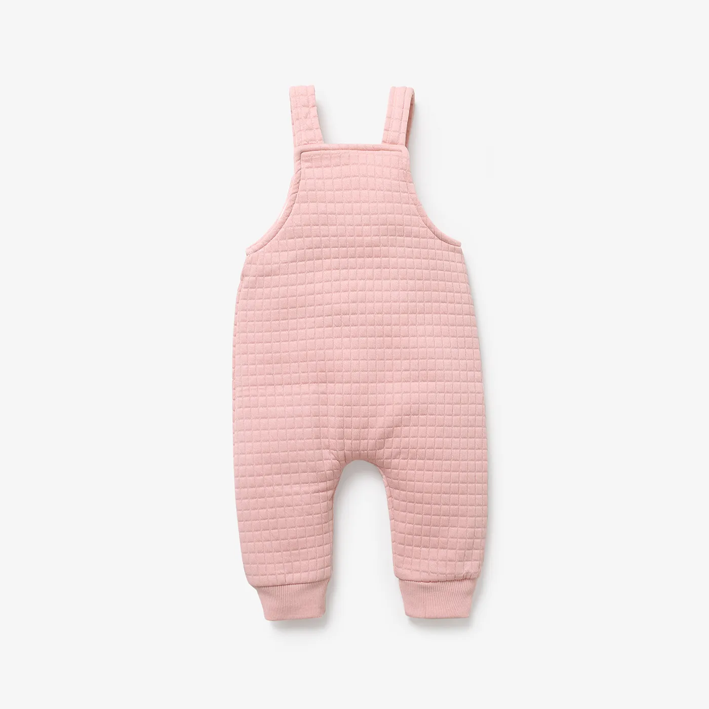 Baby Girl Rainbow Detail Pink Textured Overalls  image 2