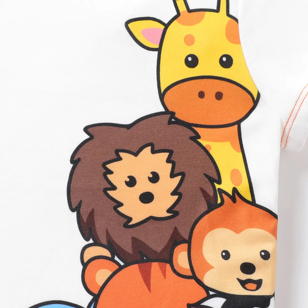 Toddler Boy Animal Giraffe Print Short-sleeve Tee big image 2