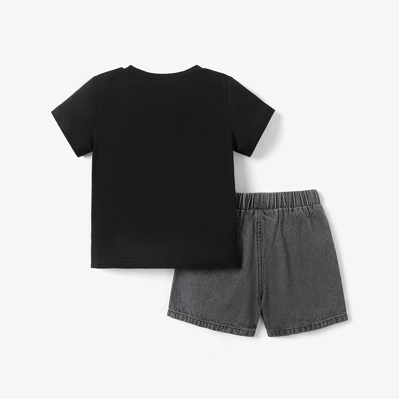 2 unidades Criança Menino Com furos Infantil Tigre conjuntos de camisetas Preto image 2
