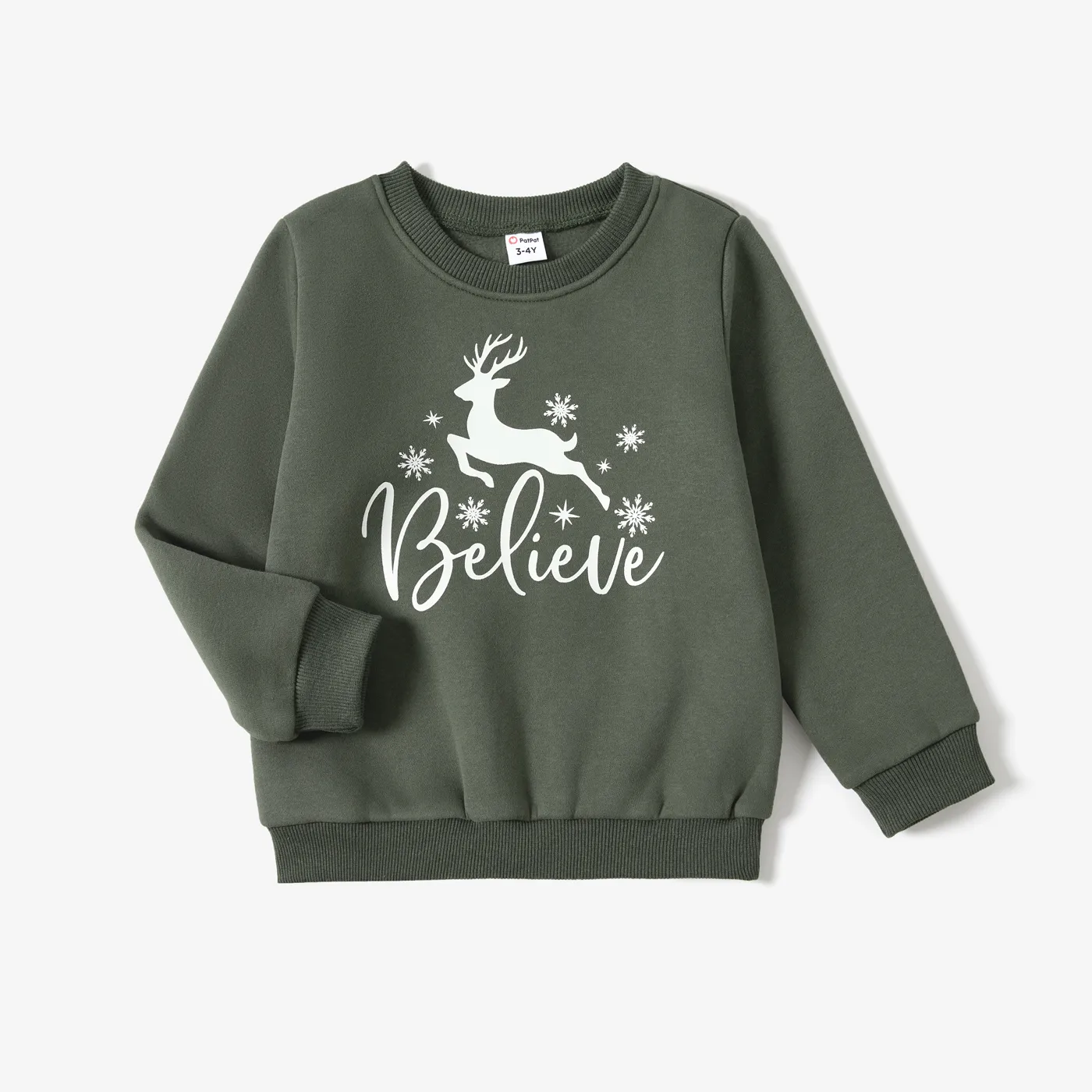 

Christmas Family Matching Reindeer Print Glow In The Dark Long-sleeve Tops