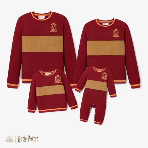 Harry Potter Family Matching Colorblock Character Print Long-sleeve Tops