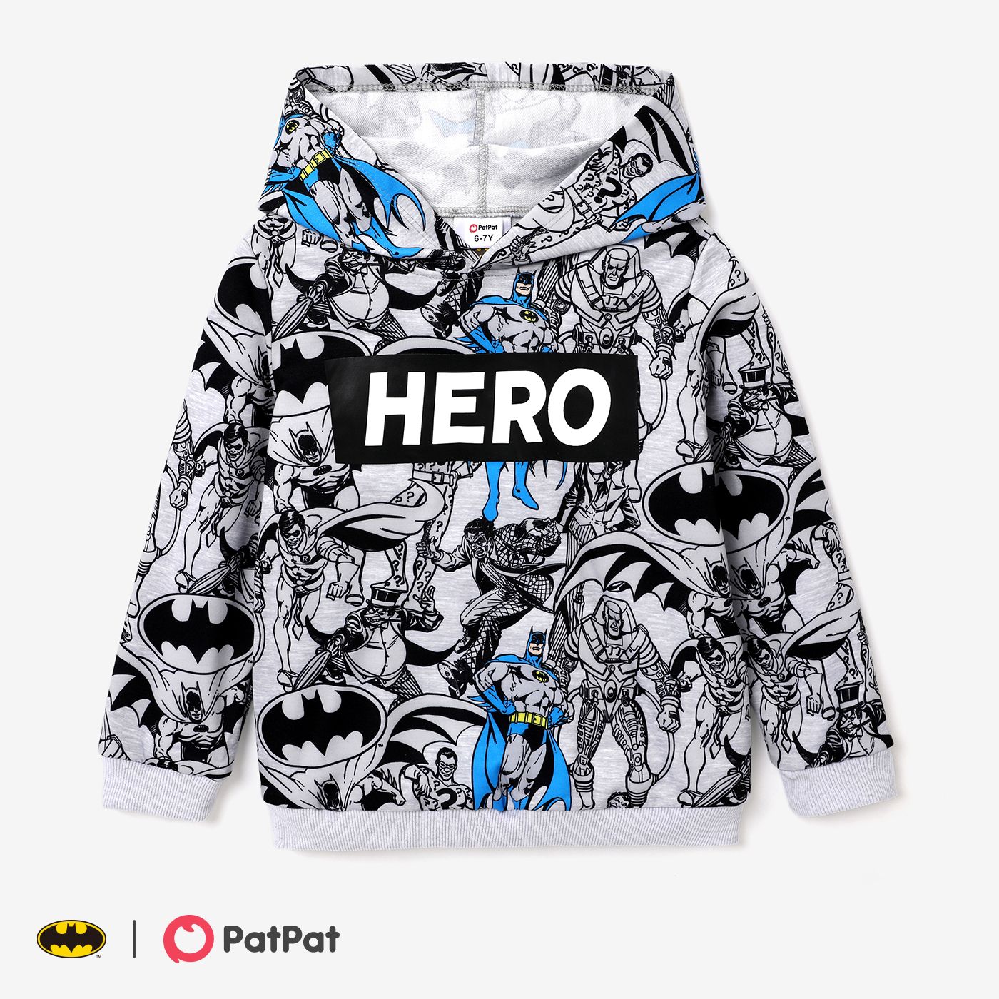 

Batman Kid Boy Super Hero Pattern Print Long-sleeve Sweatshirt