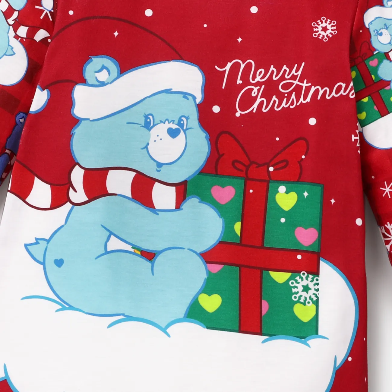 Ositos Cariñositos Navidad Looks familiares Manga larga Conjuntos combinados para familia Pijamas (Flame Resistant) Rojo big image 1