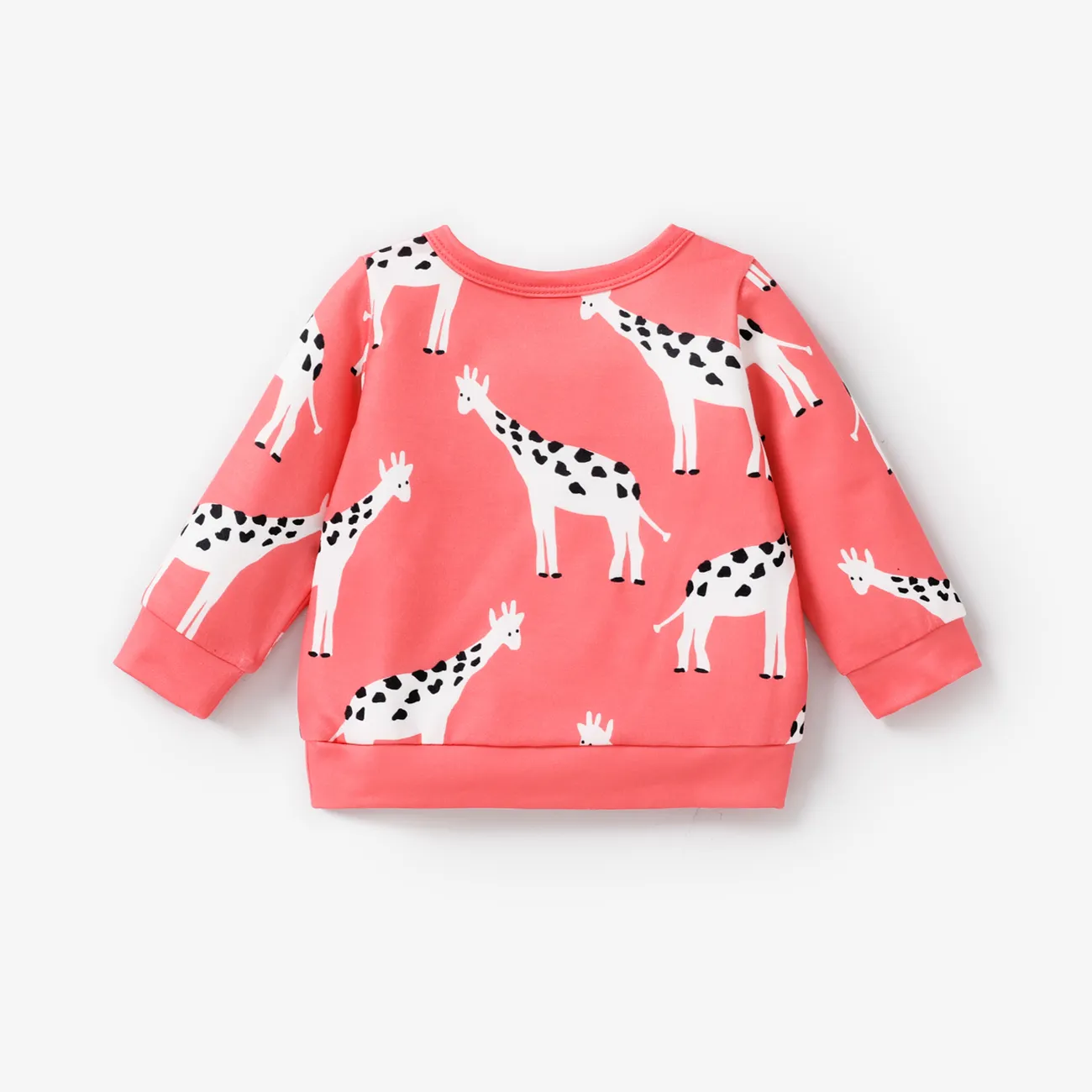 Bebé Menina Riscas de zebra Casual Sweatshirt Rosa big image 1