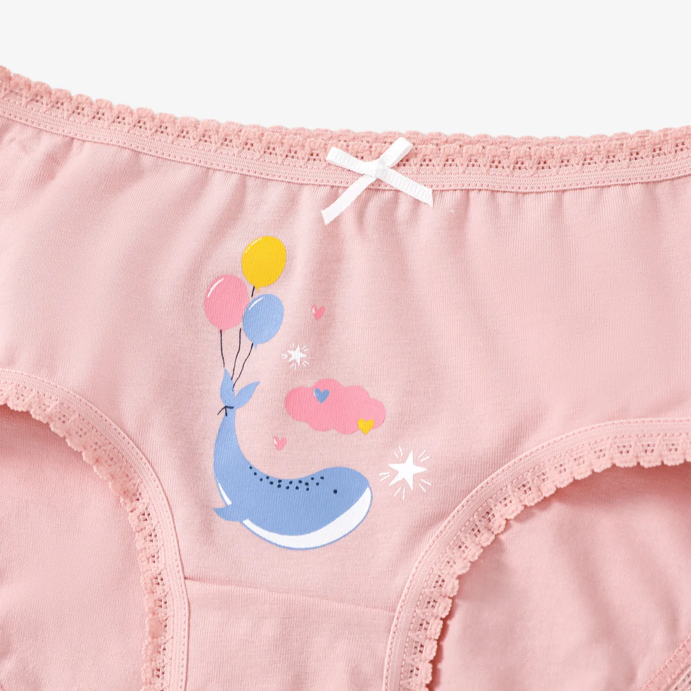 4pcs Kid Girl 3D Hyper-Tactile Cotton Cute Animal Print Underwear Set  image 5