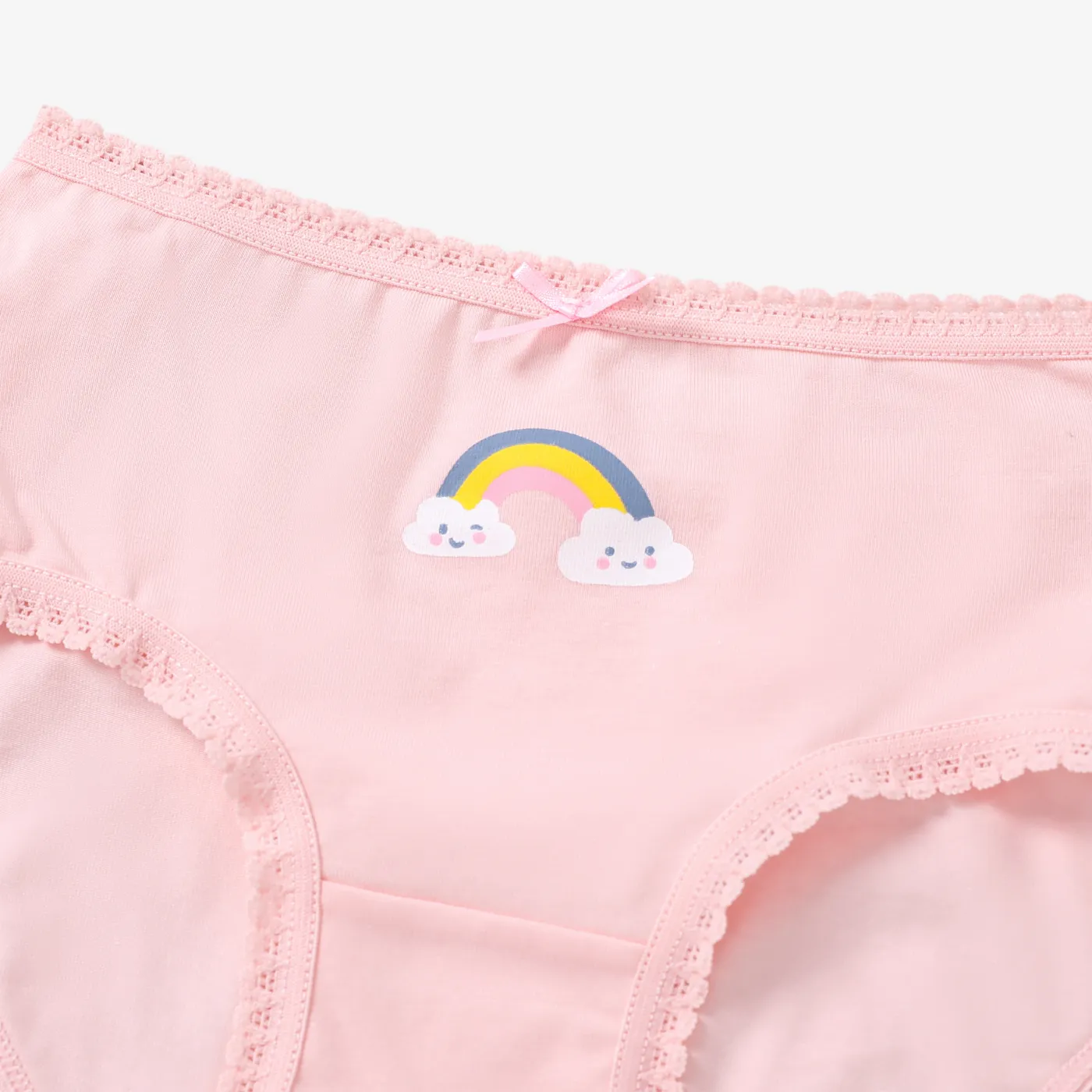 4pcs Kid Girl 3D Hyper-Tactile Cotton Cute Animal Print Underwear Set Multi-color image 4