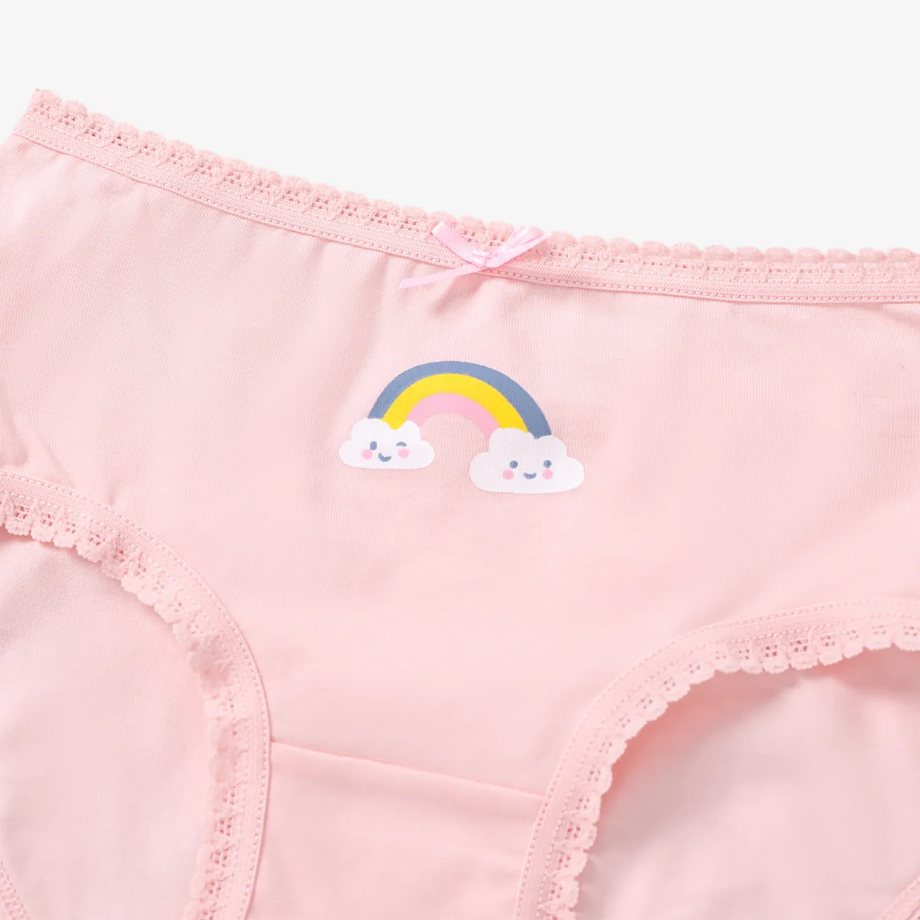 4pcs criança menina 3d hiper-táctil algodão bonito animal print underwear set Multicolorido big image 1