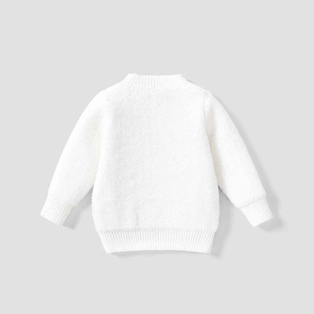  Kid Boy / Girl Childlike Expression Sweater  Blanc big image 1