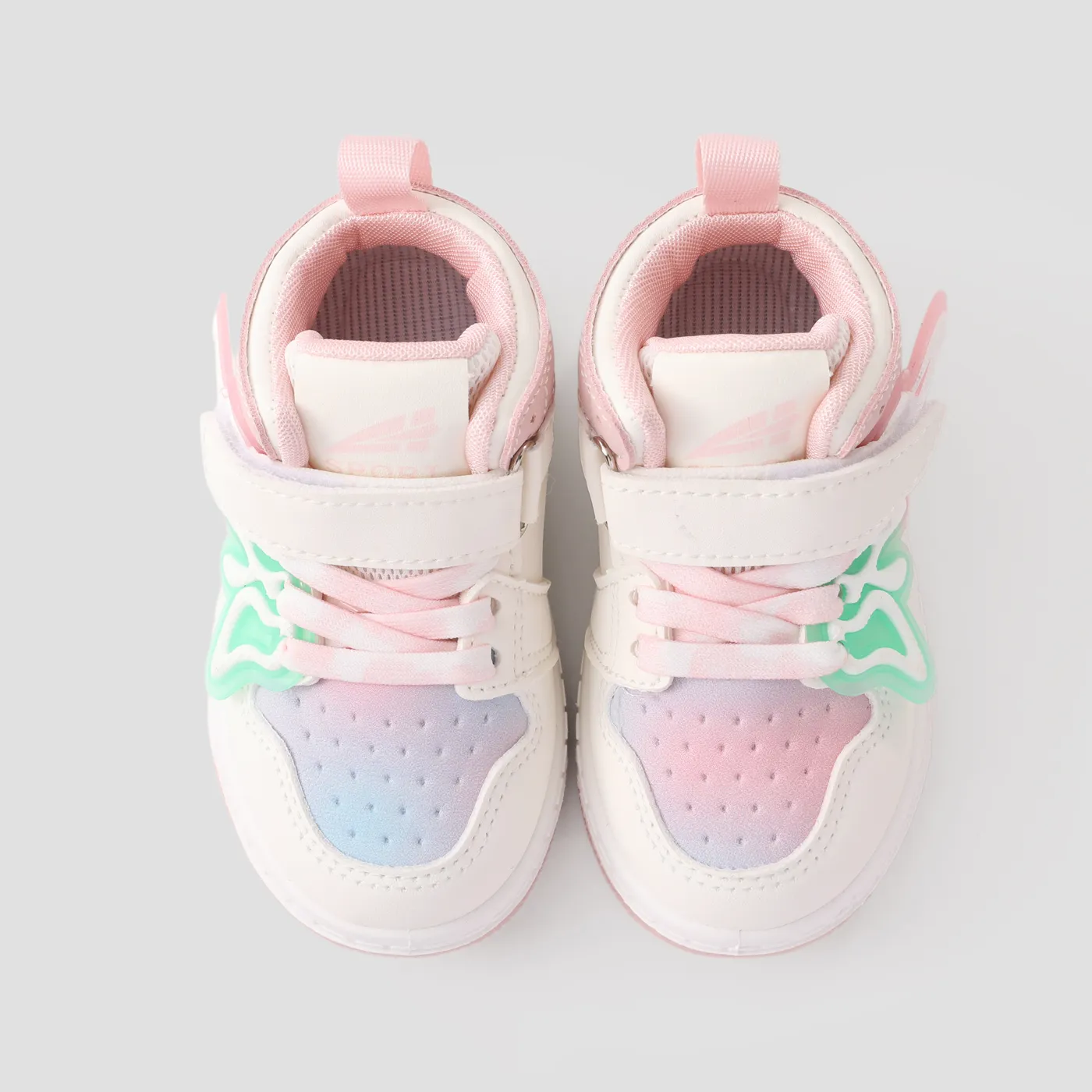 Toddler & Kids Wing Pattern Gradient Velcro Casual Shoes Pink image 4