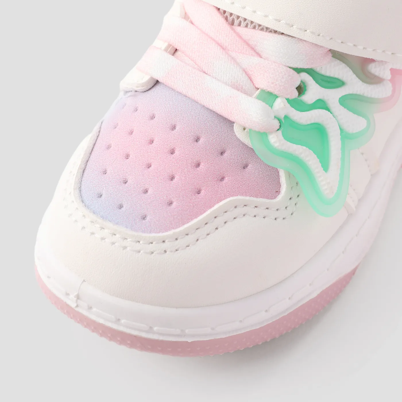 Toddler & Kids Wing Pattern Gradient Velcro Casual Shoes Pink image 5