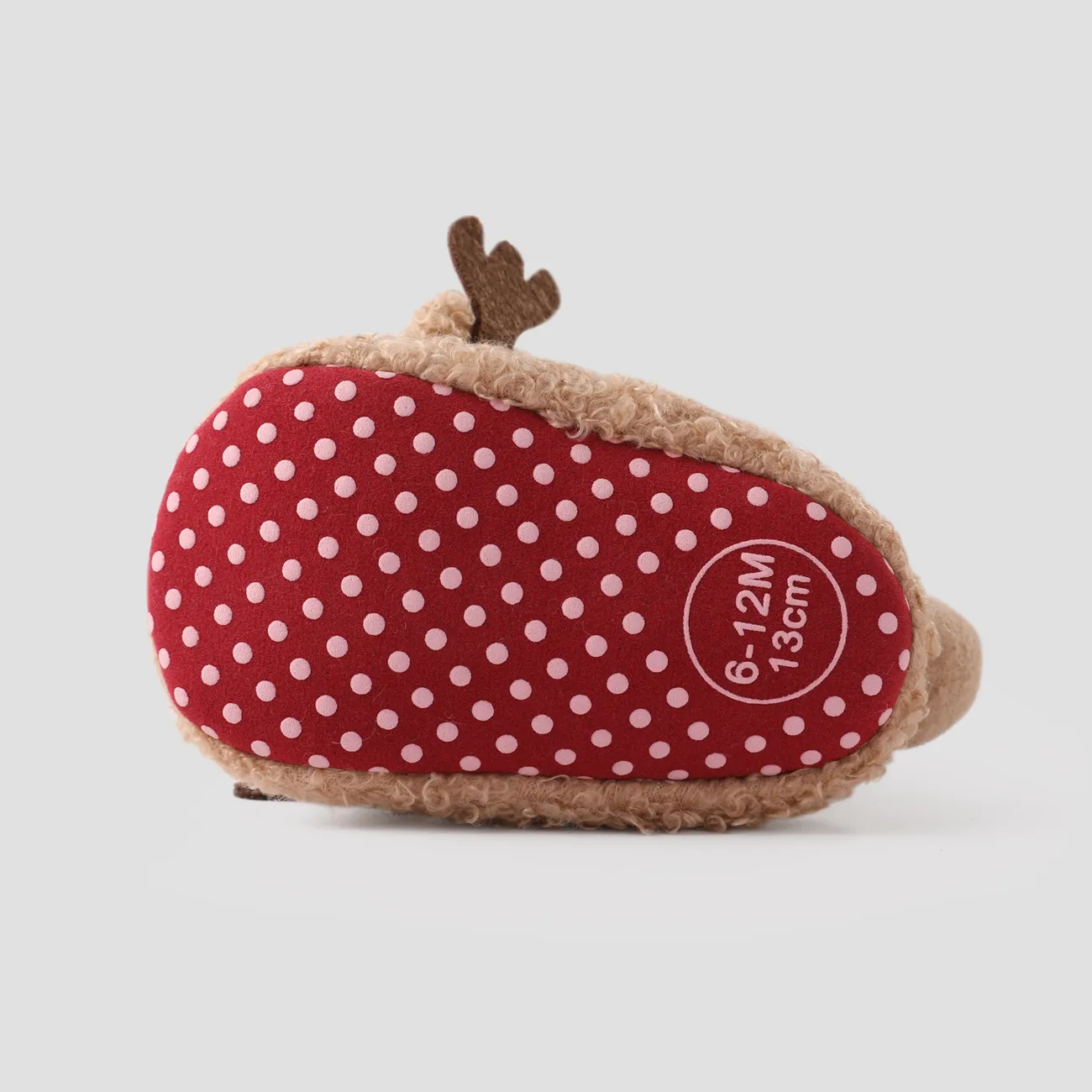 Baby Girl/Boy Christmas Pattern Set/Glove/Shoes  Khaki big image 1