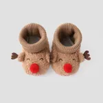Christmas Toddler 3D Animal shaped Prewalker Shoes Khaki