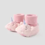 Christmas Toddler 3D Animal shaped Prewalker Shoes Pink
