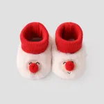 عيد الميلاد طفل 3D الحيوان على شكل أحذية Prewalker أحمر