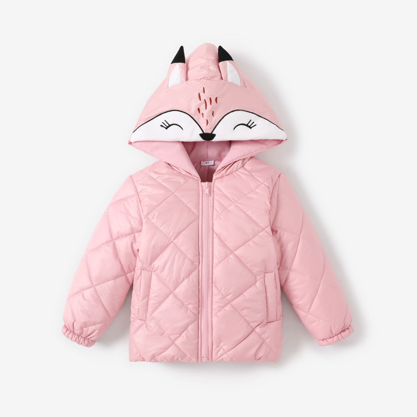 Toddler Girl Hyper-Tactile 3D Fox Coat