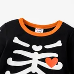 Halloween Baby Boy 96% Cotton Long-sleeve Glow In The Dark Skeleton Print Jumpsuit  image 4
