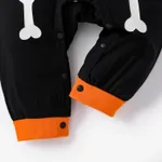 Halloween Baby Boy 96% Cotton Long-sleeve Glow In The Dark Skeleton Print Jumpsuit  image 5