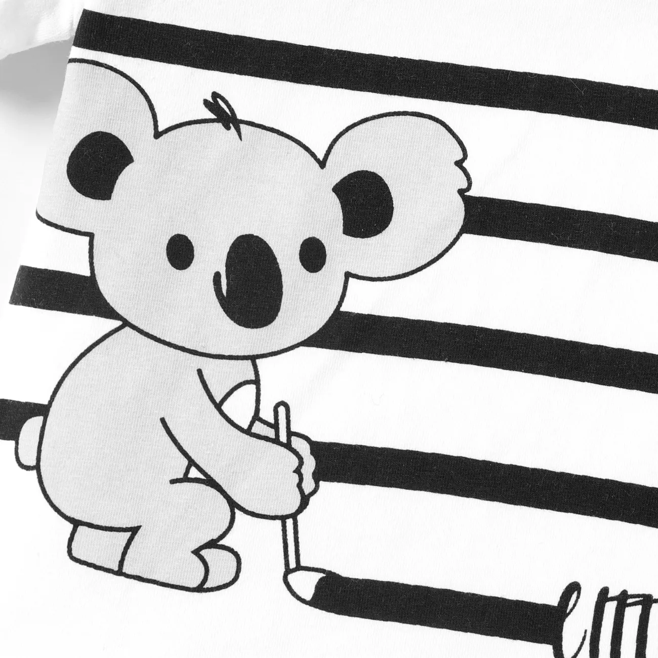 2 unidades Bebé Chico Koala Infantil Manga corta Conjuntos de bebé Blanco big image 1