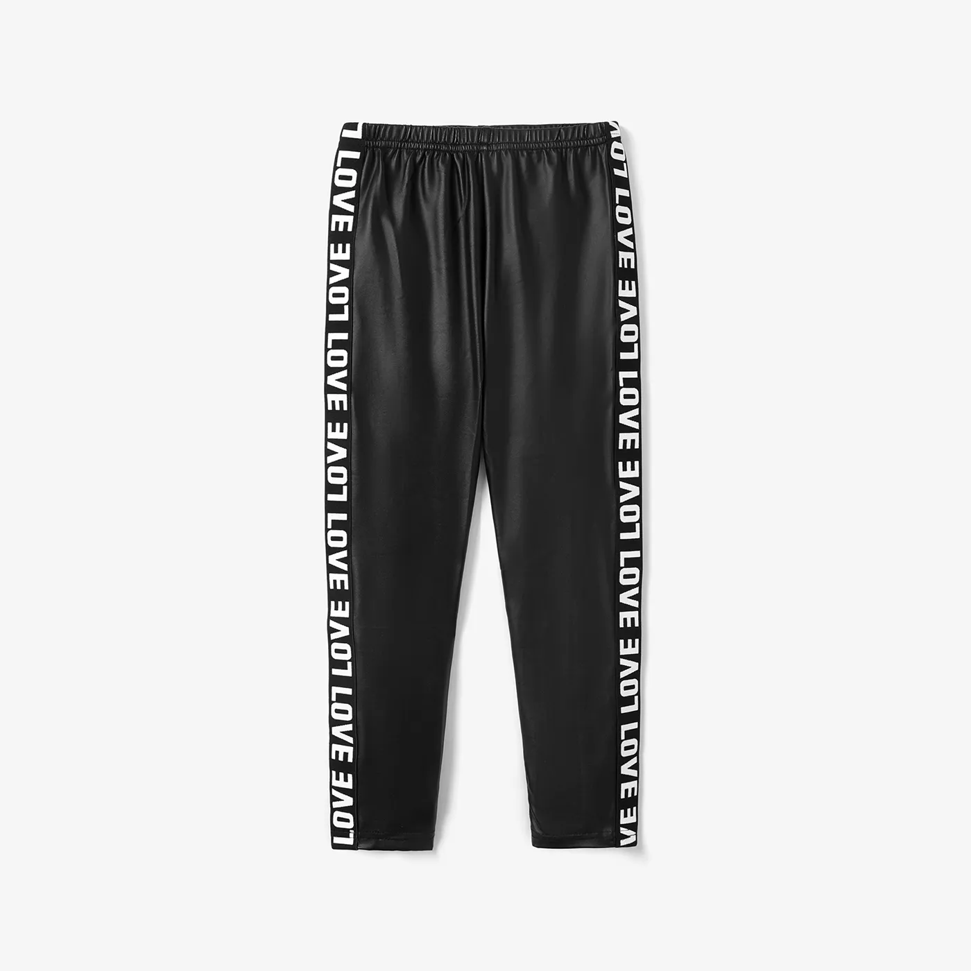 Kid Girl Avant-garde Letter Braid Tight Legging  big image 1