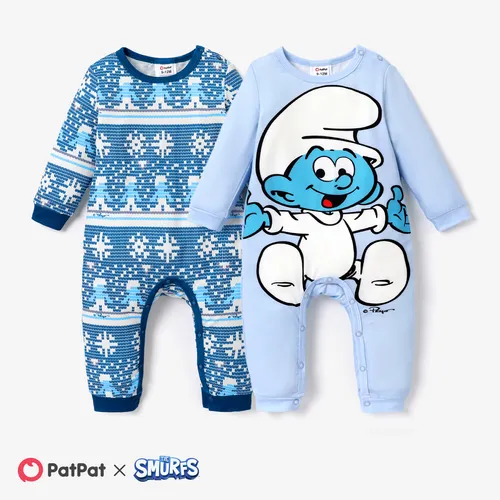 The Smurfs Baby Boy/Girl Graphic/Allover Print Long-sleeve Onesies