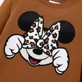 Disney Mickey and Friends Toddler Girl Cotton Leopard Print Solid Top and Pant Sets  image 2