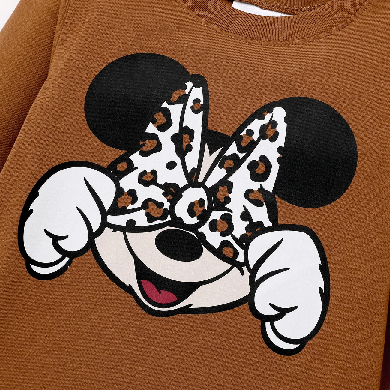 Disney Mickey and Friends 2 pièces Enfant en bas âge Fille Enfantin ensembles de t-shirts Marron big image 1