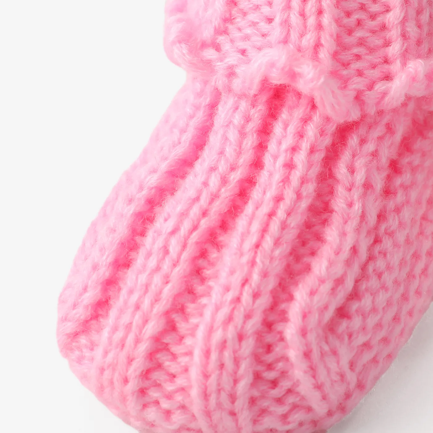 Baby Handmade Pompom Decor Soft Sole Prewalker Shoes Pink image 5