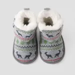 Christmas Baby & Toddler Festival Theme Print Snow Boots Prewalker Shoes  image 3