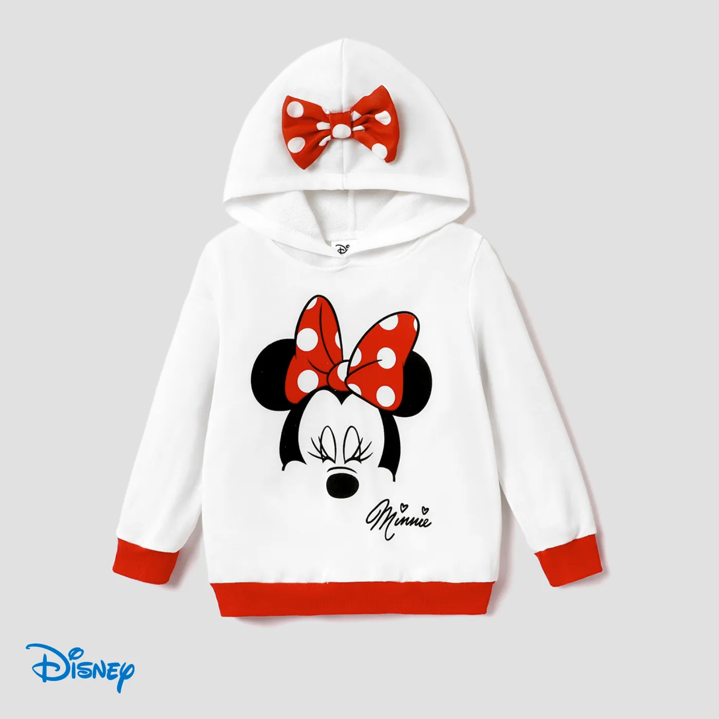 Disney Mickey and Friends Kid Girl 2pcs Polka Dots Print Long-sleeve Top or Pants  White