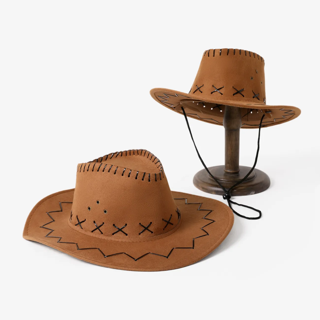 Um chapéu de cowboy ocidental elegante para papai e eu  marrom big image 1