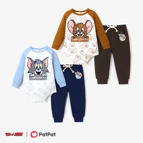 Tom and Jerry baby boy character graphic A romper or a pair of pants to wear with