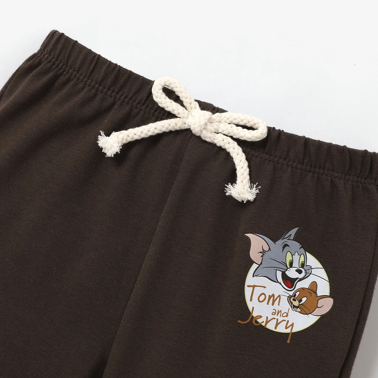 Tom and Jerry 嬰兒 男 鈕扣 童趣 長袖 嬰兒套裝 淡褐色 big image 1