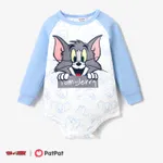 Tom and Jerry baby boy character graphic A romper or a pair of pants to wear with Blue
