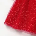 Disney Mickey and Friends Christmas Toddler Girl Naia™ Character Print Long-sleeve Mesh Overlay Dress  image 4